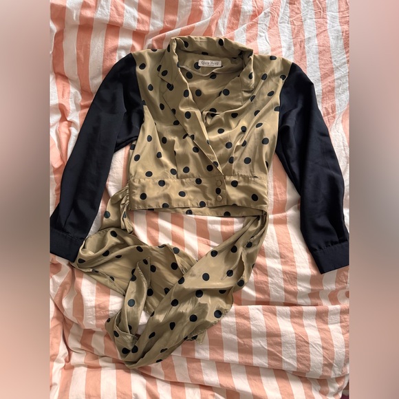 Tops - Super cute Polka Dot Wrap Blouse